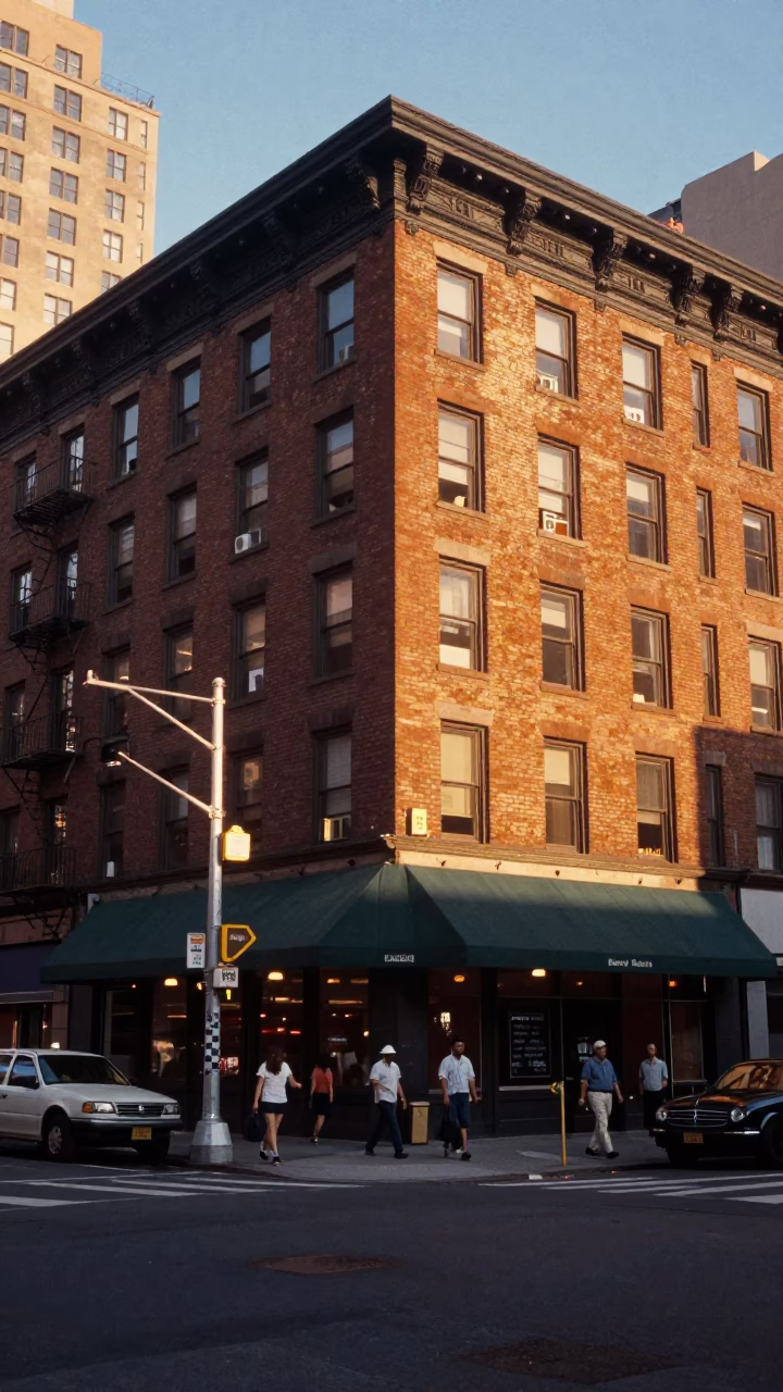 1950s Atmosphere in New York at Honeyed Evening Light in in New York, New York, United States