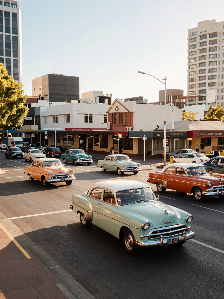 1950s Style at The Late Morning Light in Perth in in Perth, Western Australia, Australia