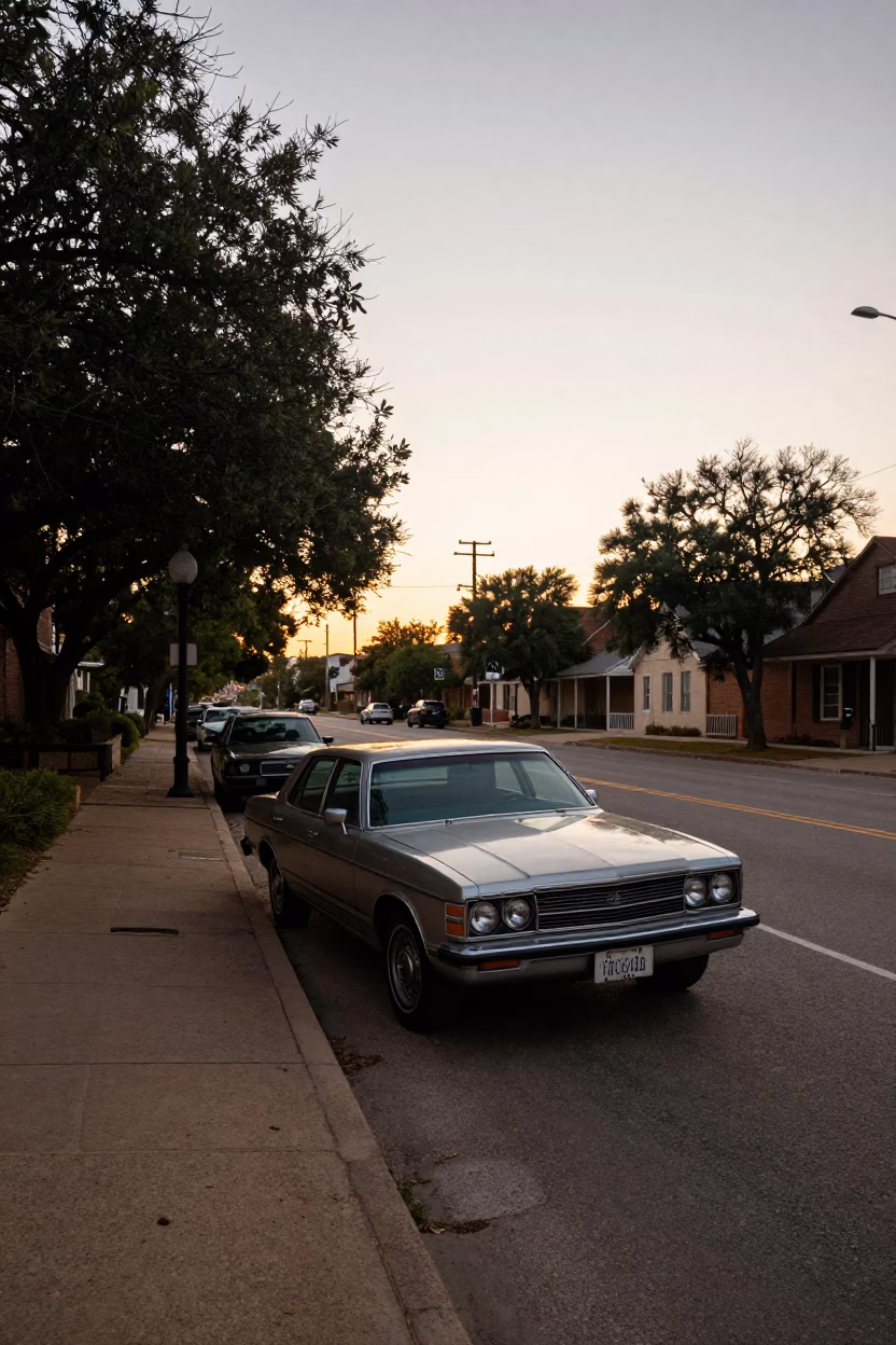 1970s Era in Austin at First Light Of Dawn in in Austin, Texas, United States