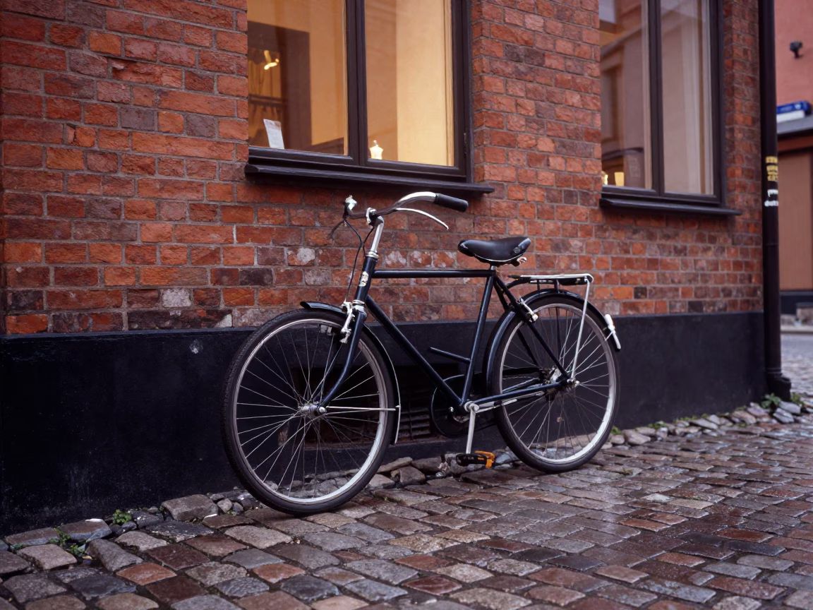 1980s Stockholm Nautical Dawn High Fashion Street Scene Bicycle Bakery in in Stockholm, Sweden