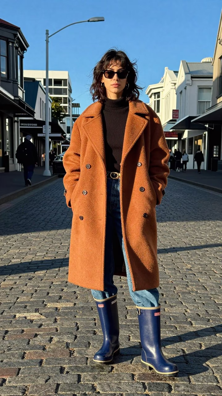1990s High Fashion Street Style in Wellington New Zealand Late Afternoon Light in in Wellington, New Zealand