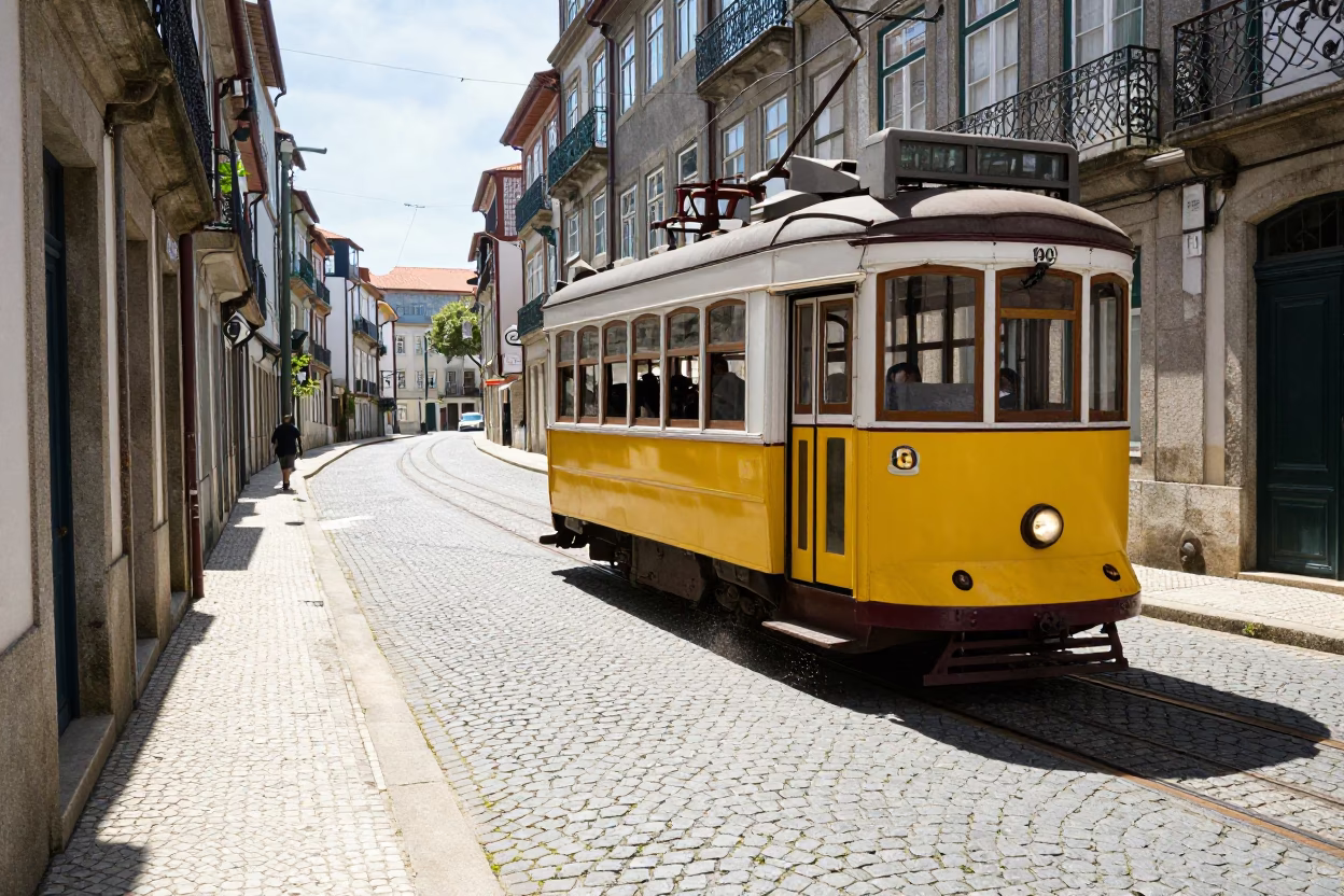 28 Passing in Porto at Midday Light in in Porto, Portugal