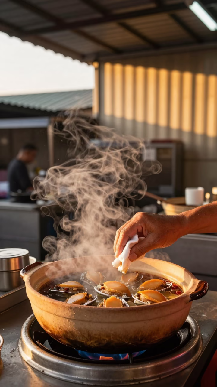 Abalone in Kaohsiung at Golden Hour in in Kaohsiung, Taiwan