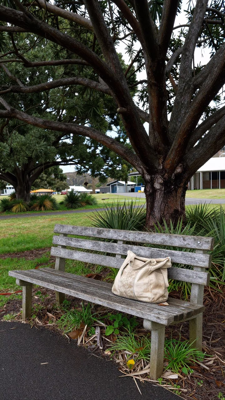 Abandoned Bench in Hobart in in Hobart, Tasmania, Australia