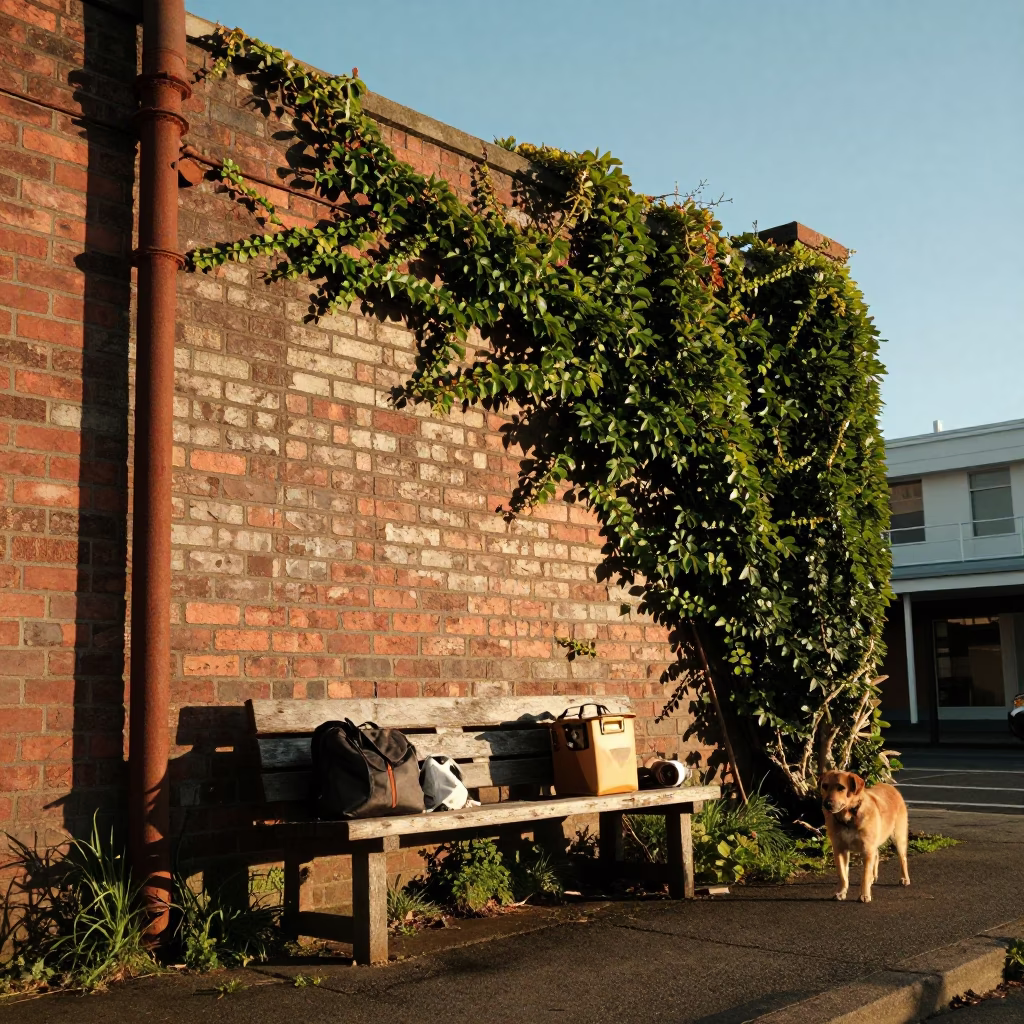 Abandoned Bench in Wellington in in Wellington, New Zealand