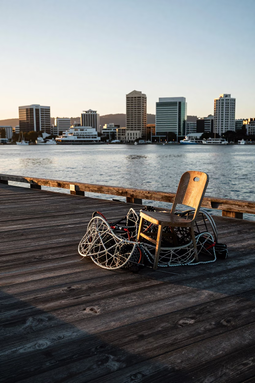 Abandoned Chair in Hobart in in Hobart, Tasmania, Australia