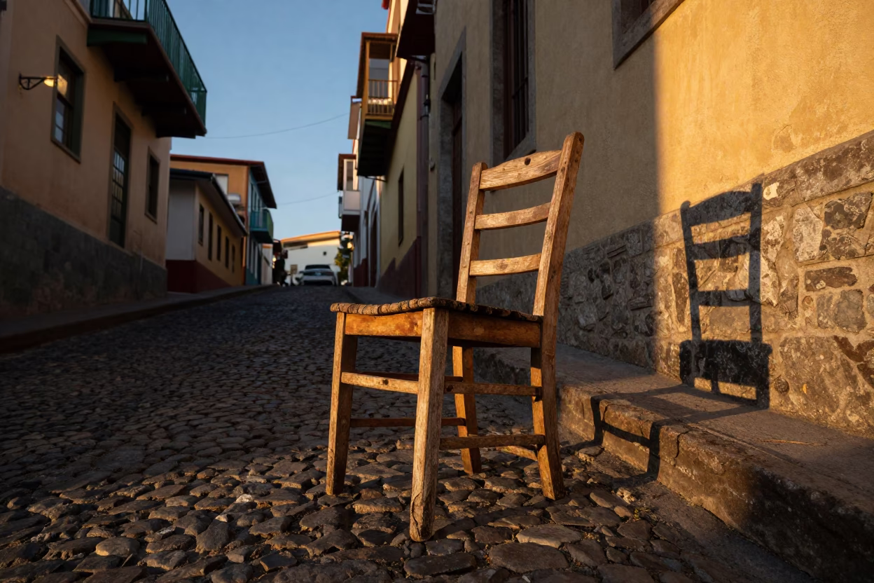 Abandoned Chair in Valparaiso in in Valparaiso, Chile