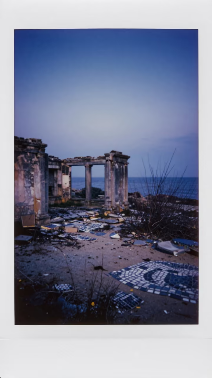Abandoned Mosaic Bathhouse Corsica Twilight Ruin in in Corsica