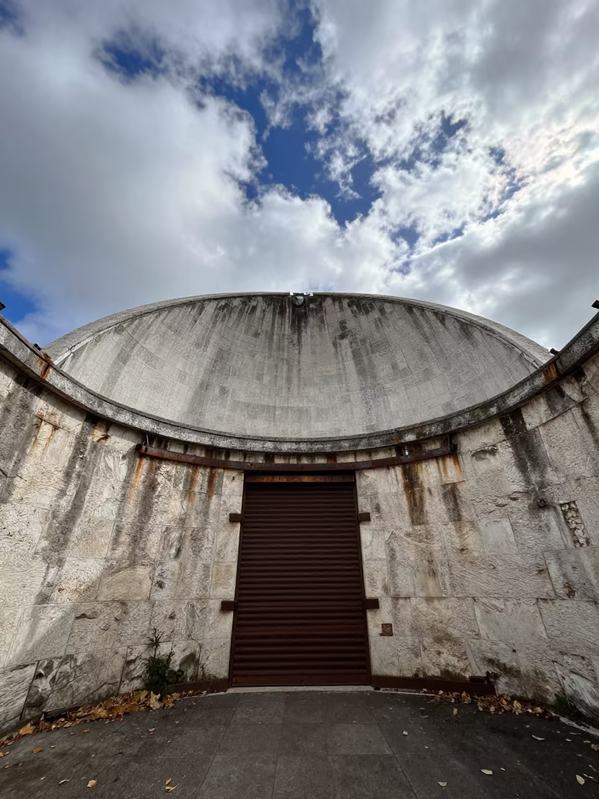 Abandoned Dome Observatory Aventino Rome Autumn in beside an observatory dome near Aventino, Rome