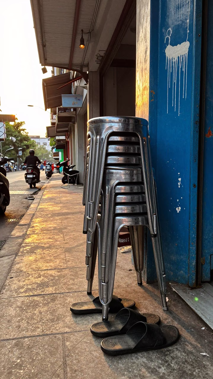 Abandoned Slippers in Surabaya in in Surabaya, Indonesia