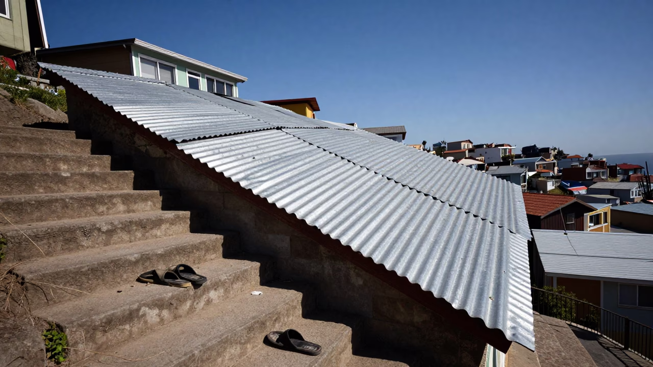 Abandoned Slippers in Valparaiso in in Valparaiso, Chile