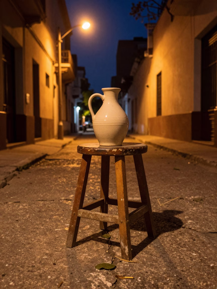 Abandoned Stool in Buenos Aires in in Buenos Aires, Argentina