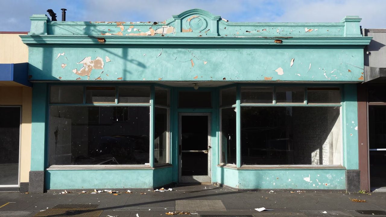 Abandoned Storefront in Auckland in in Auckland, New Zealand