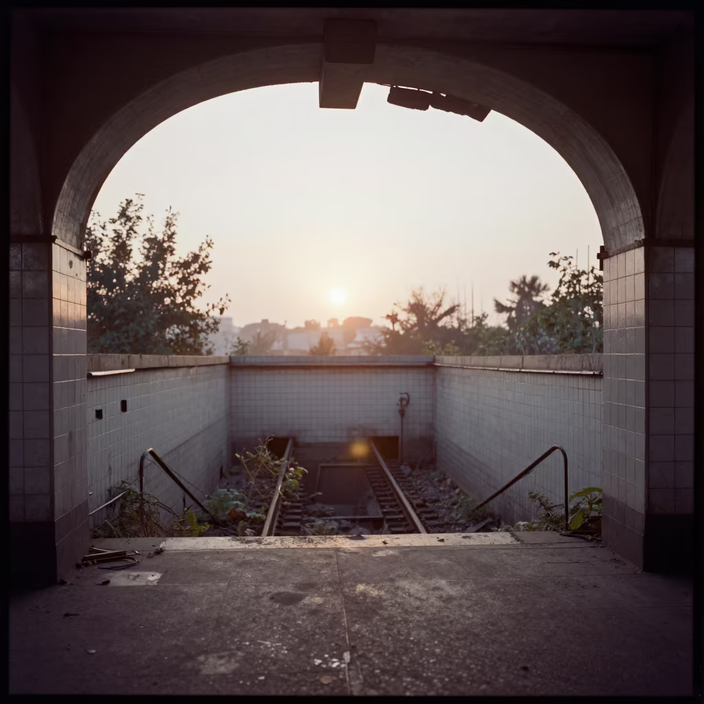 Abandoned Subway Station Near Ashdod After Sunrise in near Ashdod