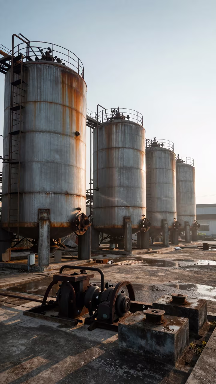Abandoned Sugar Refinery at Dawn Near Jos in near Jos