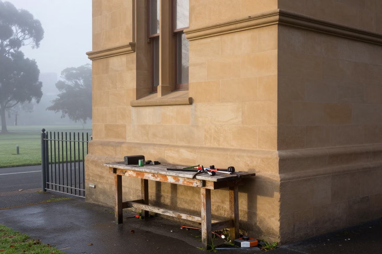 Abandoned Workbench in Adelaide in in Adelaide, South Australia, Australia