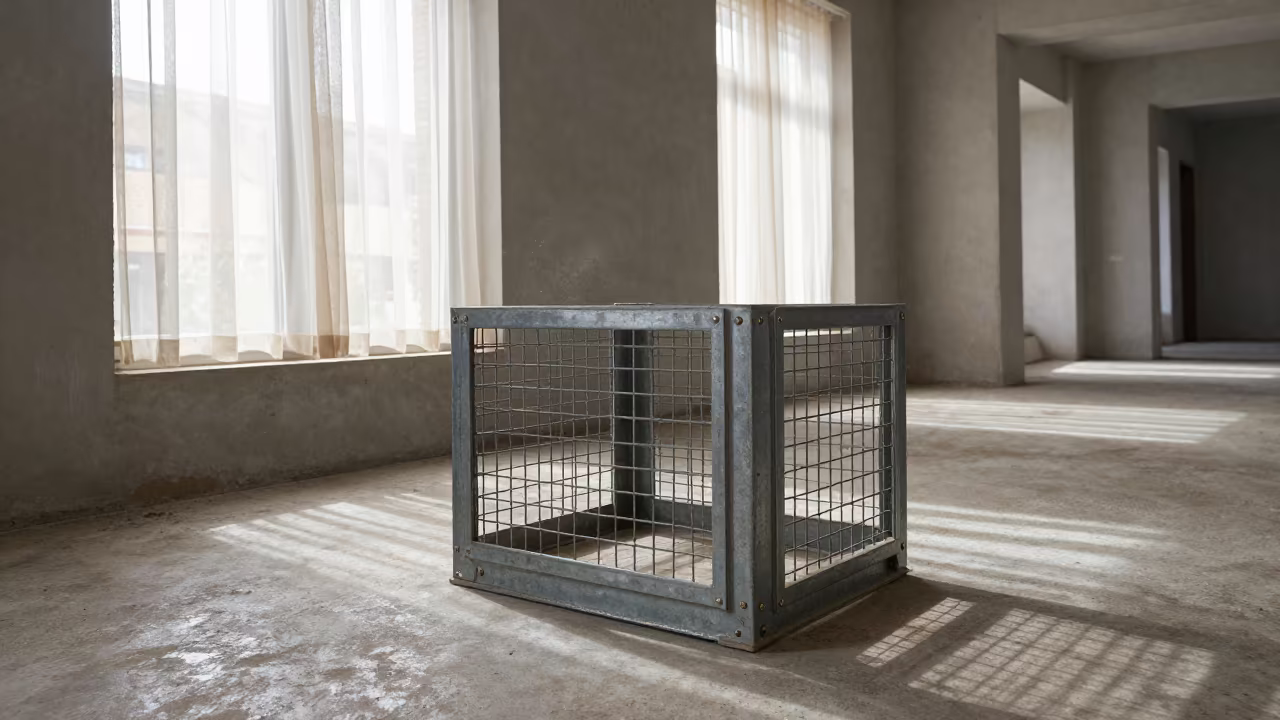 Abatement Crate in Asturias Lobby Light in inside a half-built lobby in Asturias