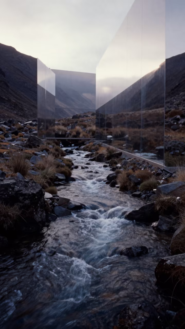 Abstract Stream Lines in Bolivian Dawn Light in in Bolivia