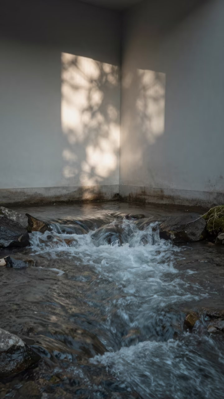 Abstract Water Currents in Georgia Stream in in Georgia