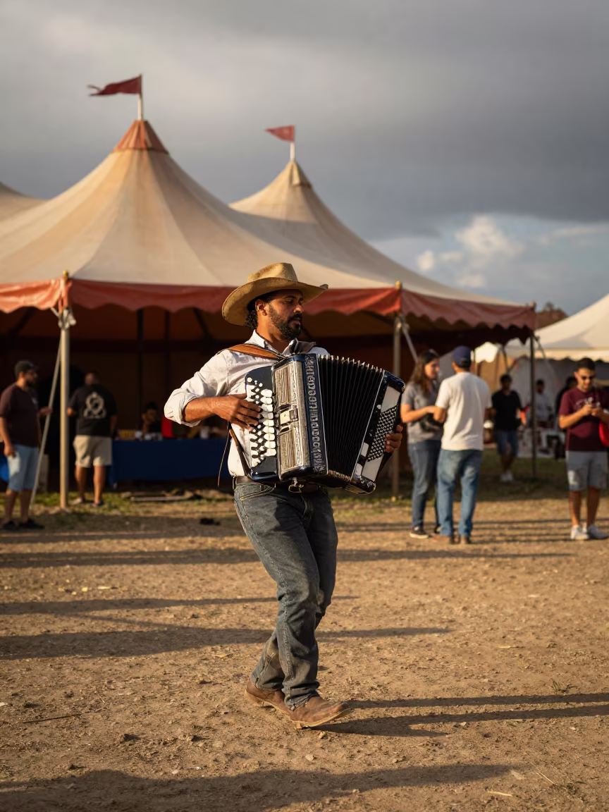 Accordion Dance Under Circus Tent in Damascus in under a circus tent in Damascus