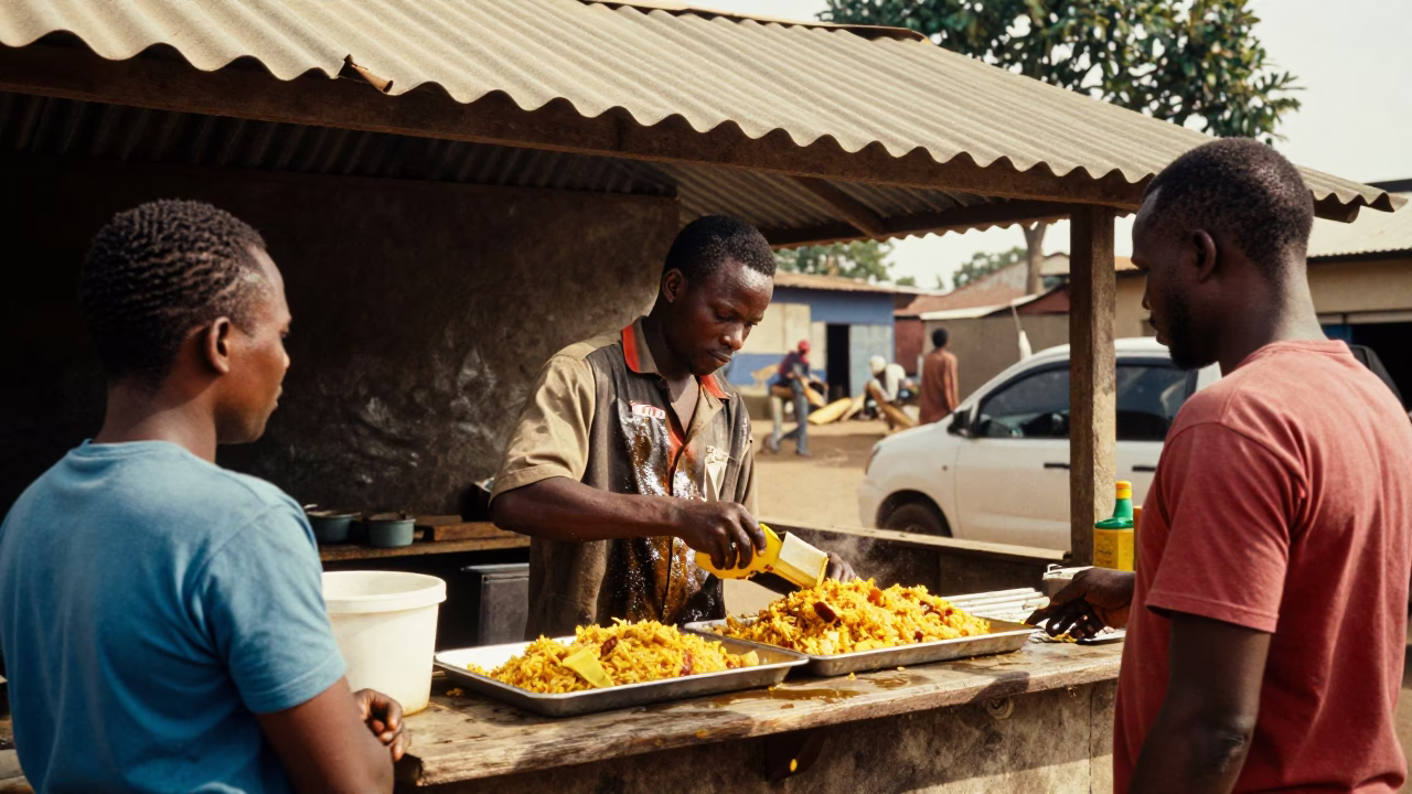 Accra Customer at Noon Light in in Accra, Ghana