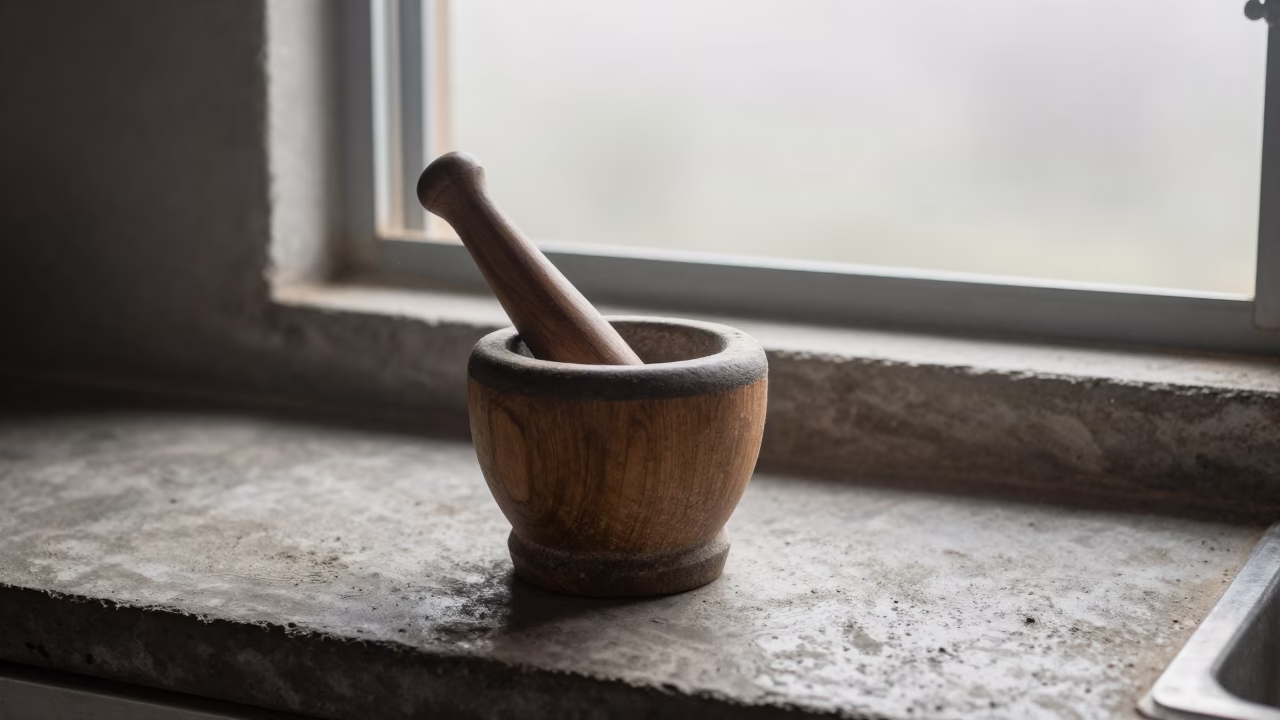 Accra Wooden Mortar And Pestle in in Accra, Ghana