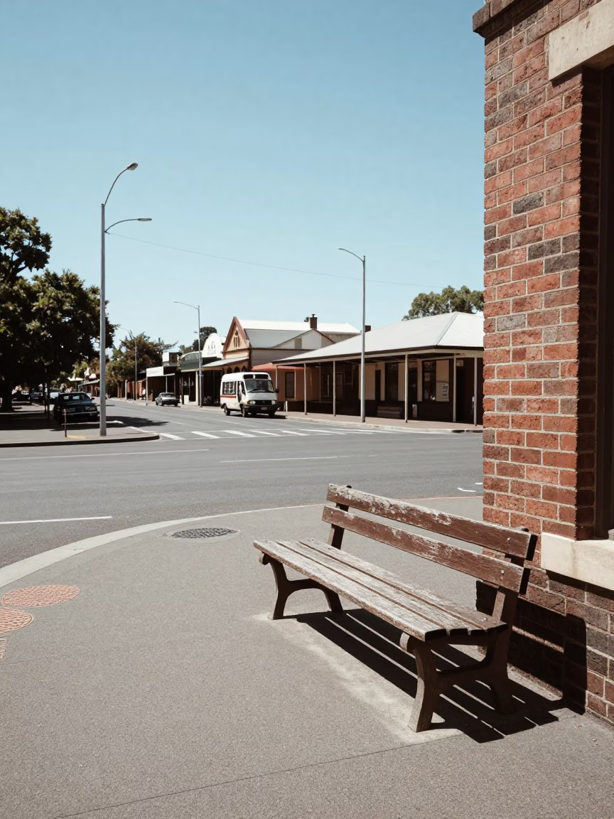 Adelaide South Australia Noon Landscape Horizon Shot 1950s Street Scene in in Adelaide, South Australia, Australia