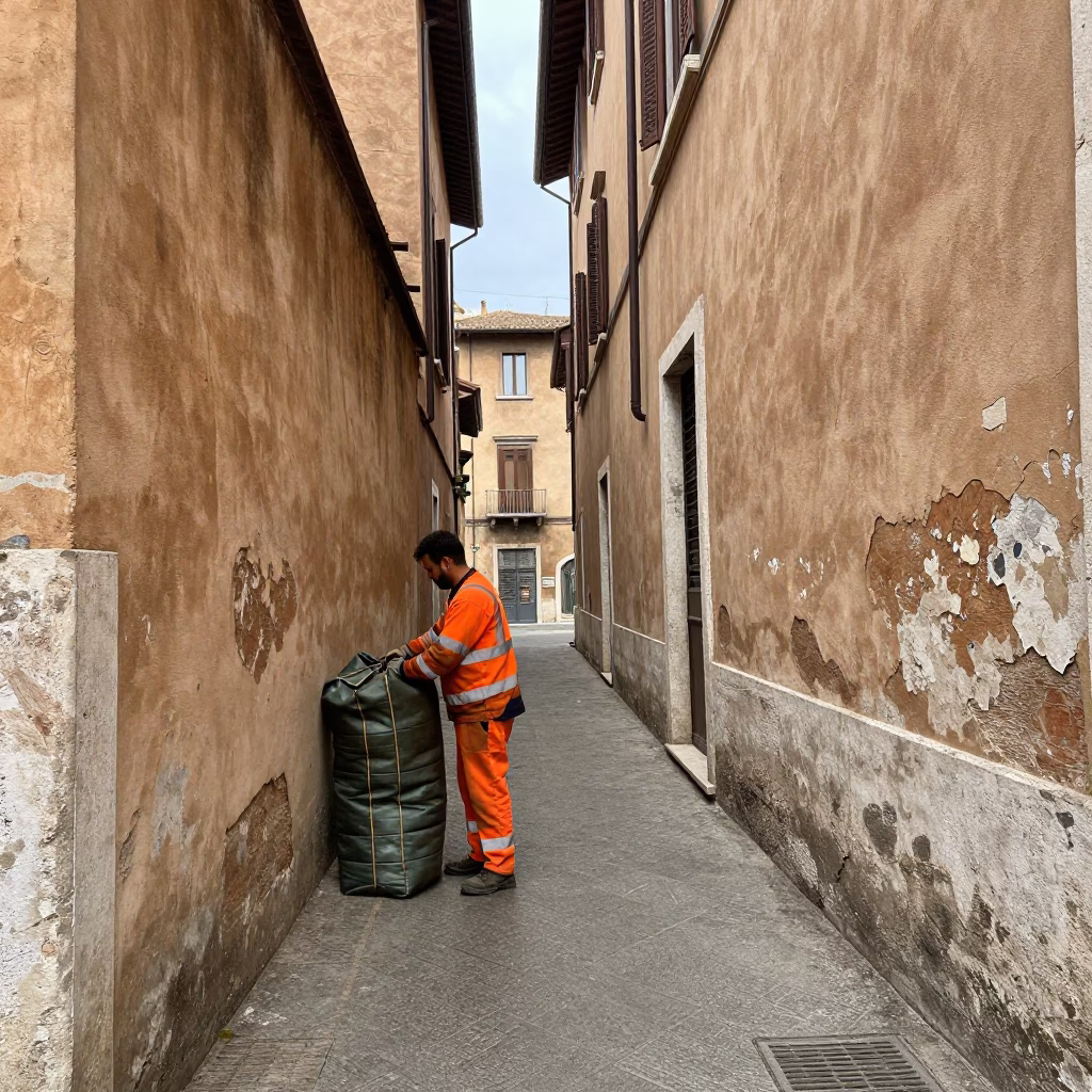 Adjusting Bag in Rome in in Rome, Italy