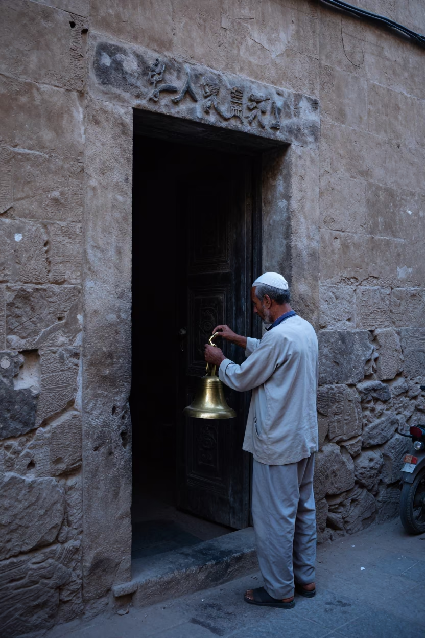 Adjusting Bellows in Luxor in in Luxor, Egypt