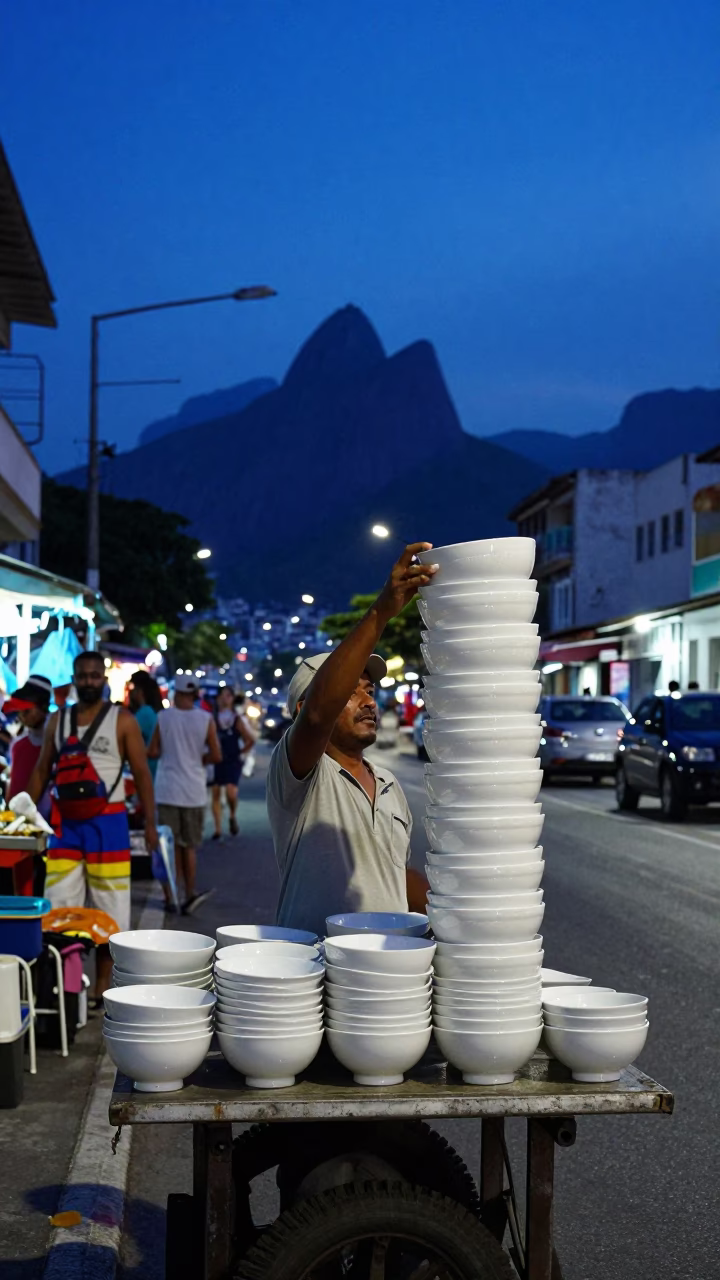 Adjusting Cart in Rio De Janeiro in in Rio de Janeiro, Brazil
