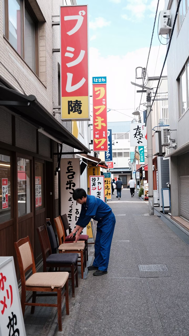 Adjusting Chairs in Sapporo in in Sapporo, Japan