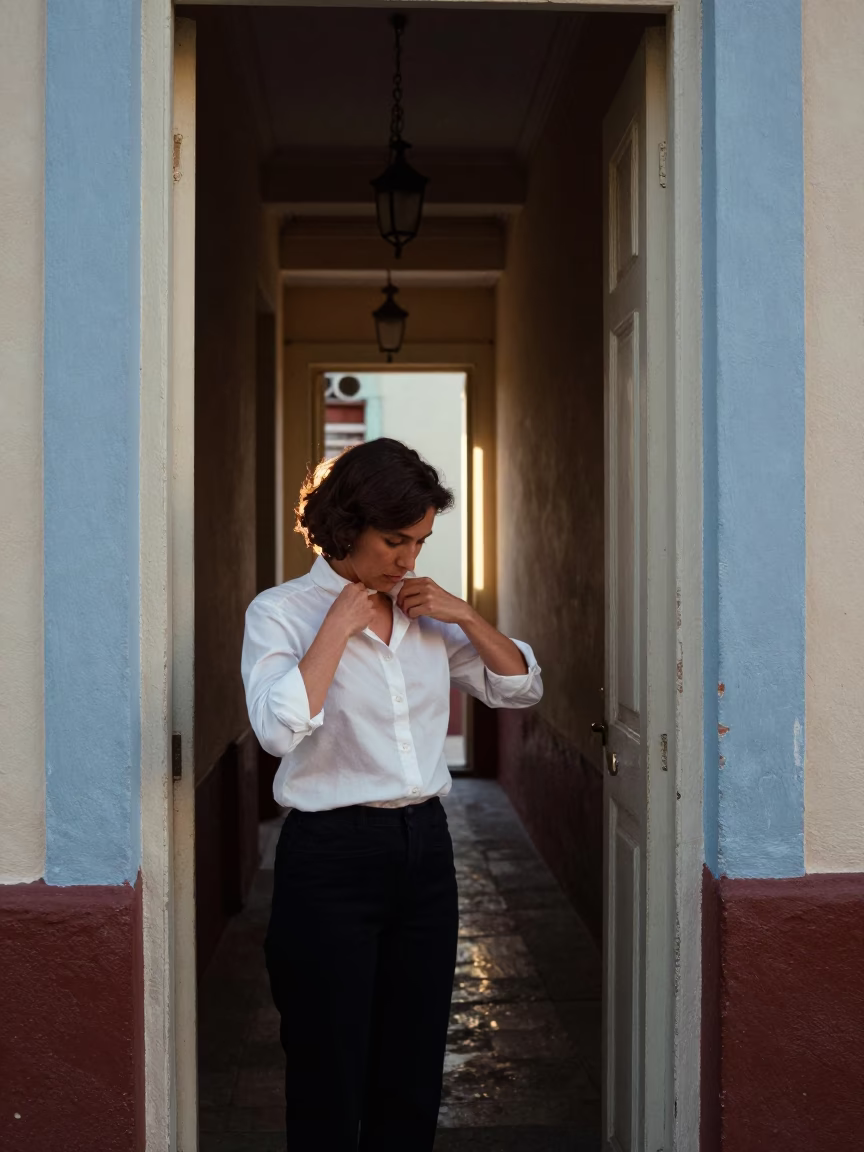 Adjusting Collar in Havana in in Havana, Cuba