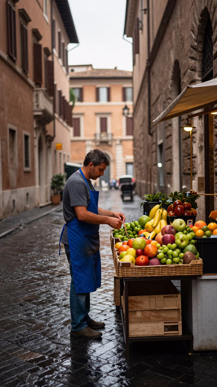 Adjusting Cord in Rome in in Rome, Italy