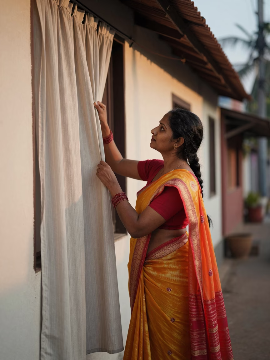 Adjusting Curtain in Chennai in in Chennai, India