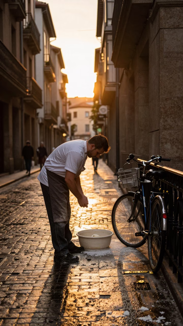 Adjusting Dough in Bilbao in in Bilbao, Spain