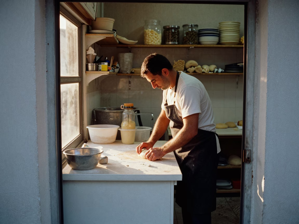 Adjusting Dough in Izmir in in Izmir, Turkey