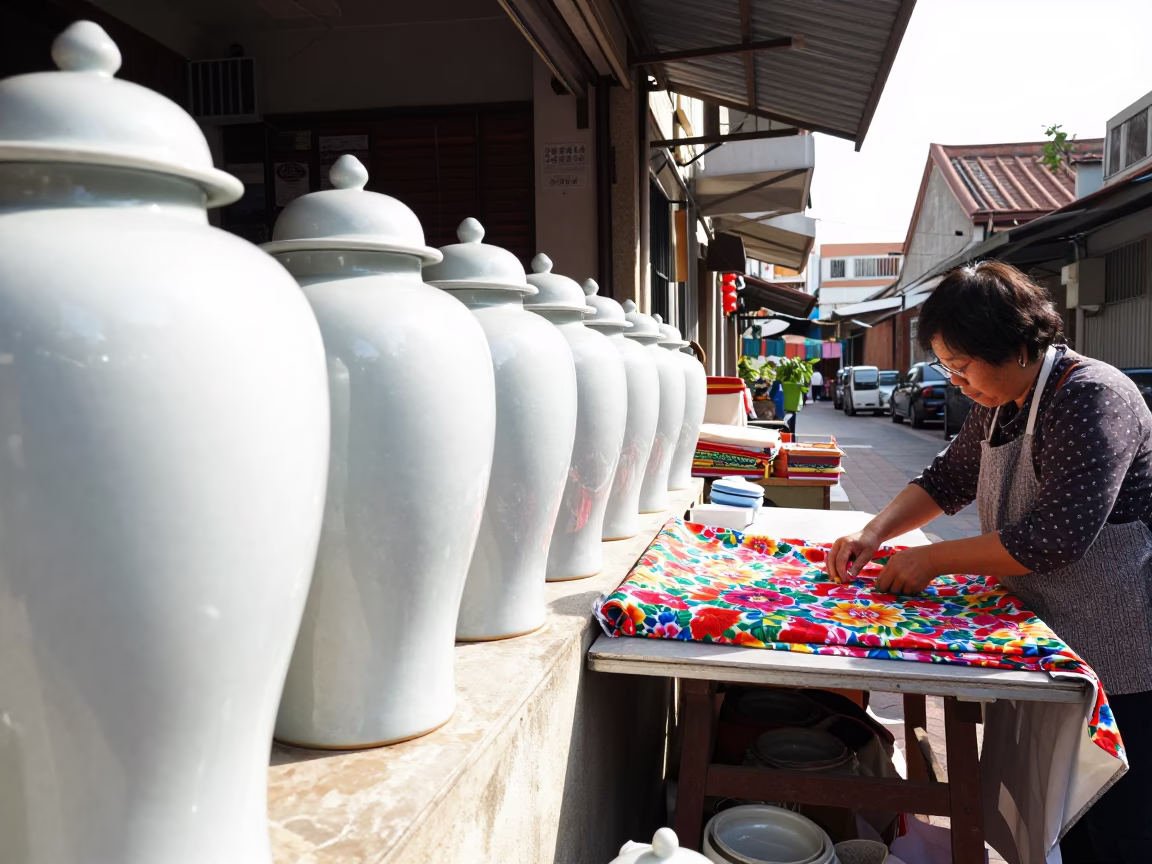 Adjusting Fabric in Tainan in in Tainan, Taiwan