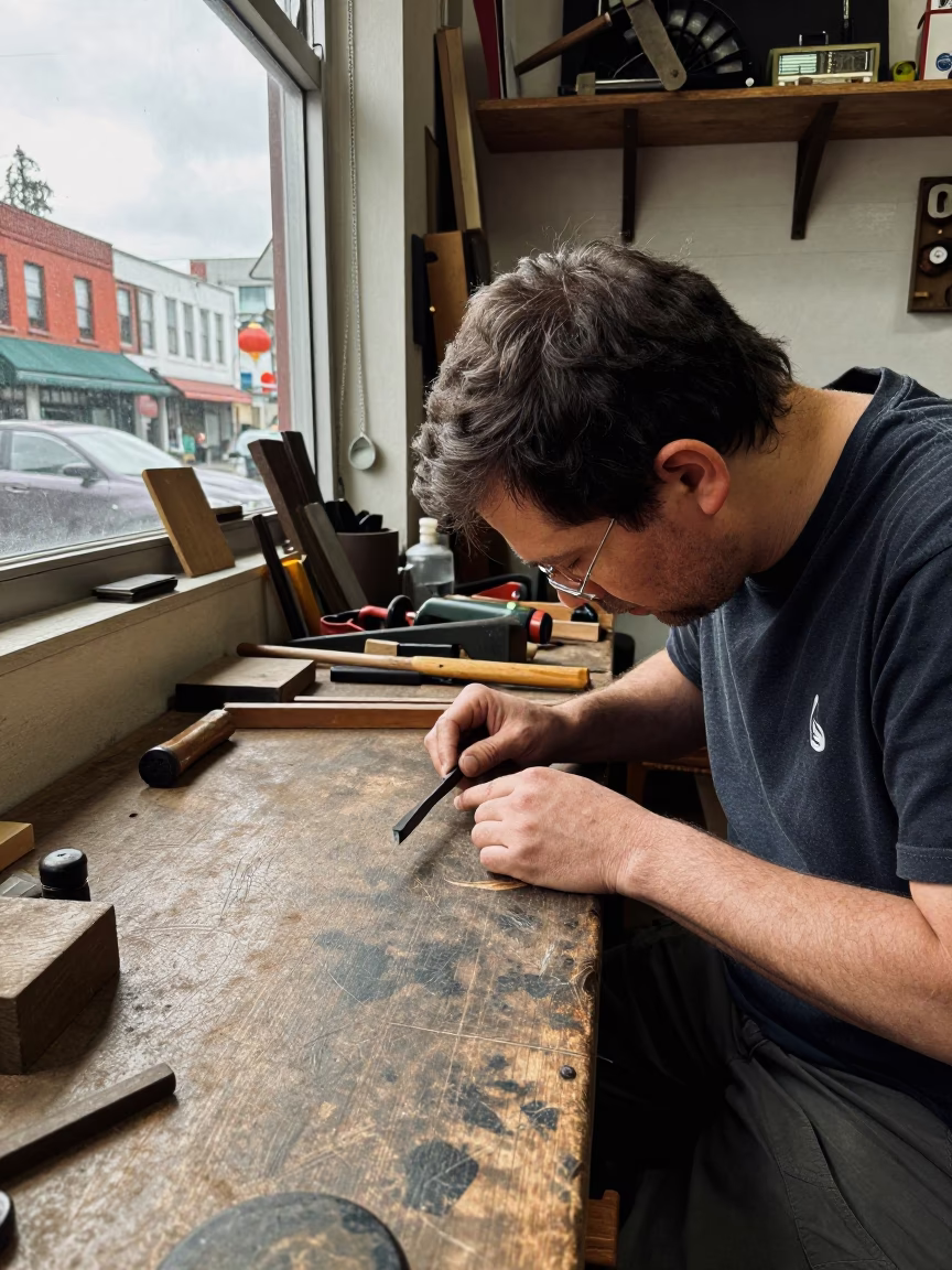 Adjusting Flute in Vancouver in in Vancouver, British Columbia, Canada