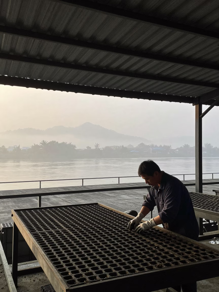 Adjusting Gloves in Kaohsiung in in Kaohsiung, Taiwan