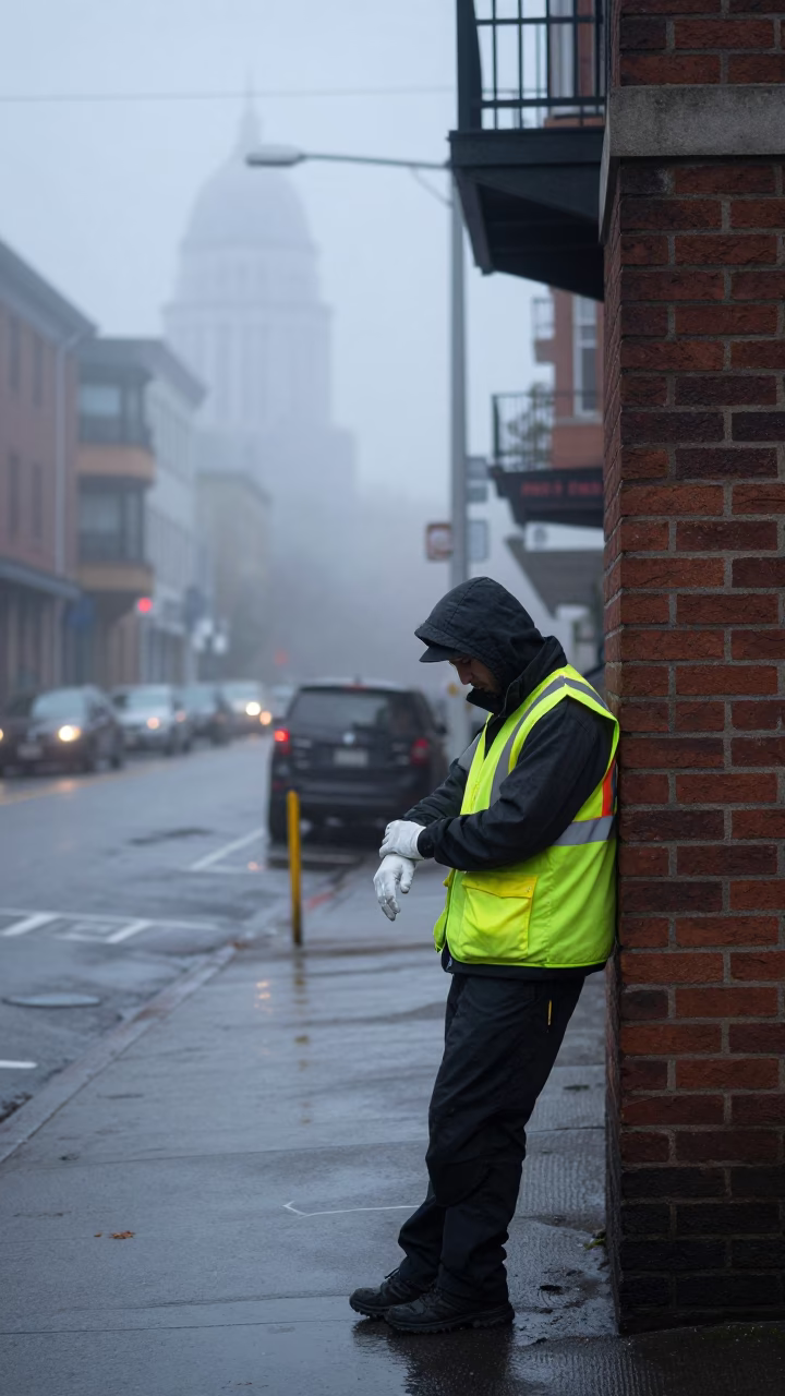 Adjusting Gloves in Seattle in in Seattle, Washington, United States