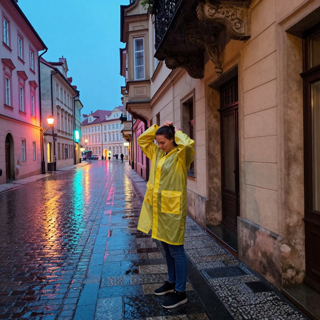 Adjusting Hair in Prague in in Prague, Czech Republic