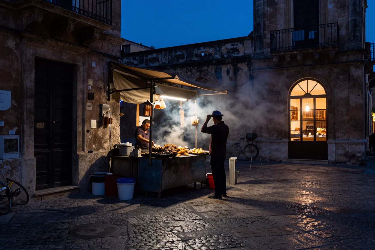 Adjusting Hat in Palermo in in Palermo, Italy