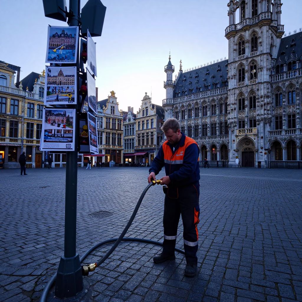 Adjusting Hose in Brussels in in Brussels, Belgium