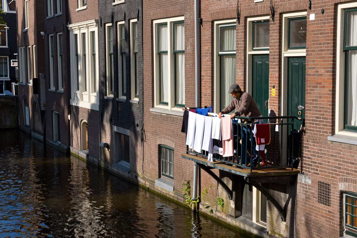 Adjusting Laundry in Amsterdam in in Amsterdam, Netherlands
