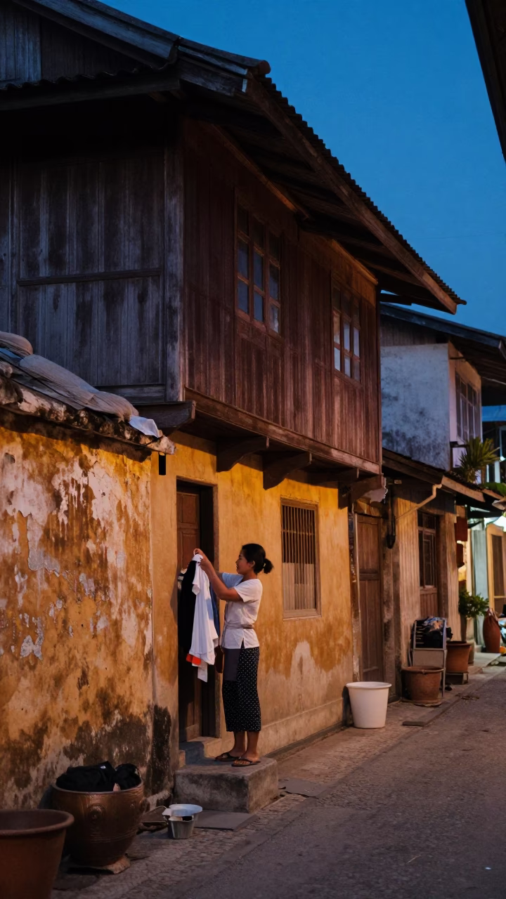 Adjusting Laundry in Chiang Mai in in Chiang Mai, Thailand