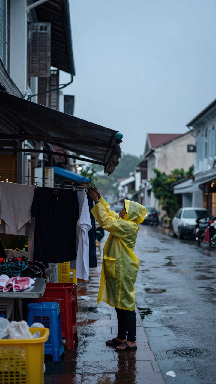 Adjusting Laundry in George Town in in George Town, Malaysia