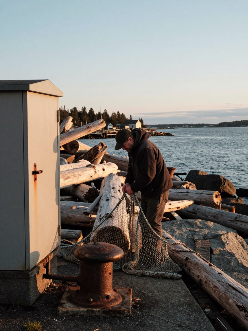 Adjusting Net in Halifax in in Halifax, Nova Scotia, Canada