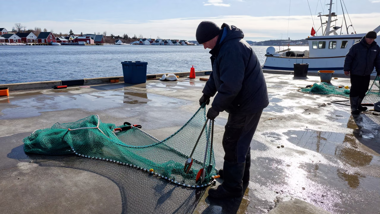 Adjusting Nets in Halifax in in Halifax, Nova Scotia, Canada