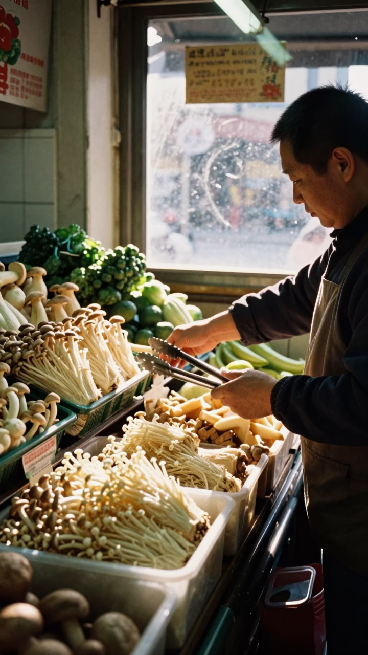 Adjusting Produce in Chicago in in Chicago, Illinois, United States