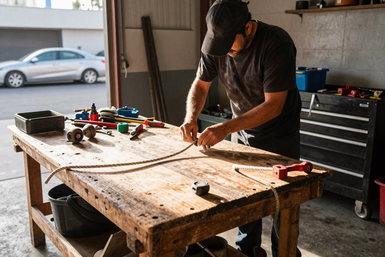 Adjusting Rope in Los Angeles in in Los Angeles, California, United States